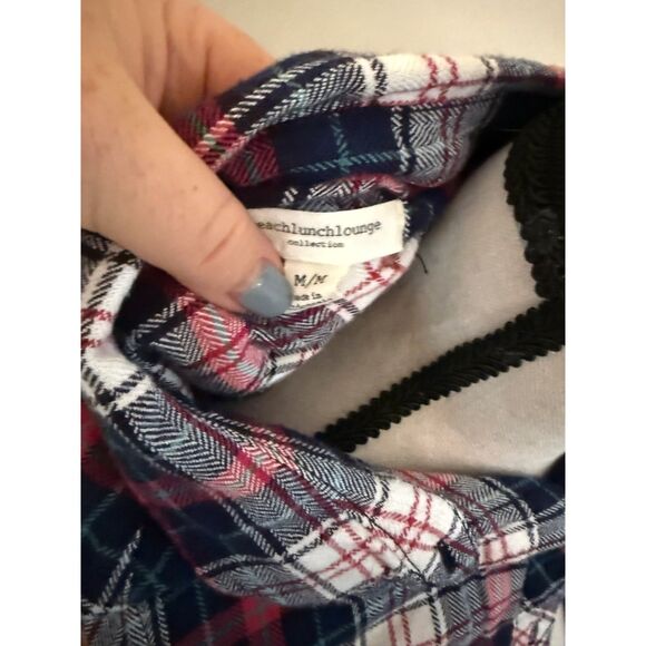 Beach Lunch Lounge Soft Flannel Shirt Size M - Picture 2 of 4
